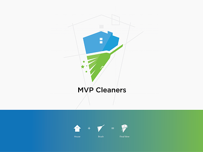MVP Cleaners brand branding clean company creative creative design design golden ratio graphic design icon illustration logo logo design modern vector