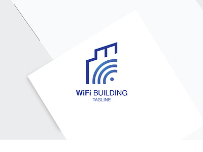 WiFi Building logo practice brand branding clean company creative creative design design golden ratio graphic design icon illustration logo logo design modern vector