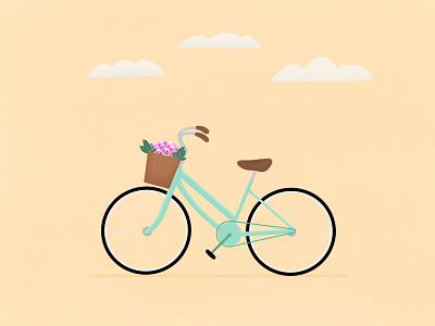 Bicycle illustration bicycle bike digital illustration graphic design illustration procreate