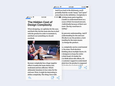 Article detail app articles ios mobile product design ui user interface ux