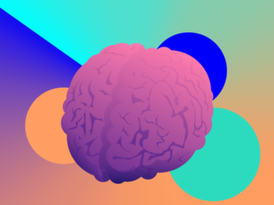 Brain brain circle design flat design flat illustration