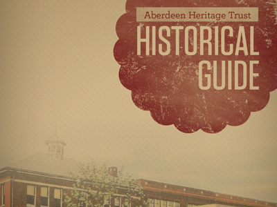 Cover for AHT Historical Guide design map print texture