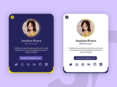 Profile Card UI app branding card character design identity profile ui