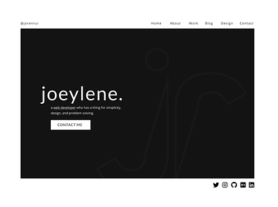 Jorenrui Portfolio v2 app branding dark theme design identity portfolio profile ui web web design