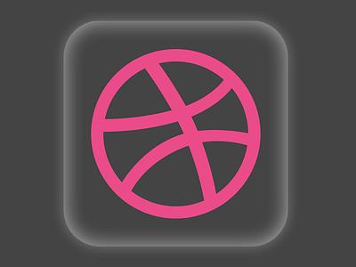 Flat Dribbble App Icon flat homescreen icon ios ipad iphone ui