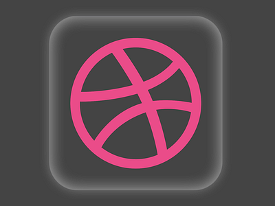Flat Dribbble App Icon