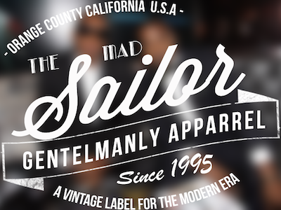 The Mad Sailor brand old retro throwback typography