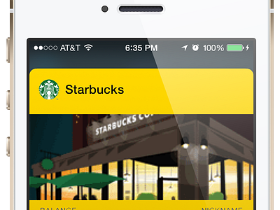 Starbucks Gold Passbook Mockup