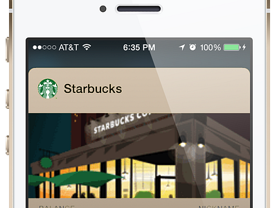 Starbucks Champagne Passbook Mockup