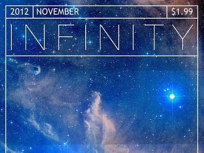 Infinity Magazine Cover galaxy magazine publication typography