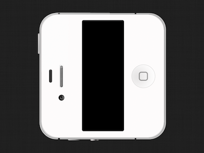 White iPhone 4S iCon 4s icon ios ipad iphone ipod white