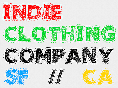 Indie Clothing Company Rev 2 clothing design fabric indie sew texture thread typography