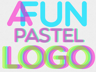 Fun Pastel Logo pastel text transparent