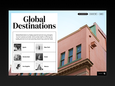 Landing Page Layout : Global Destinations