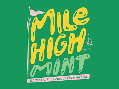 Mile High branding cannabis design cannabis packaging hand drawn illustration hand drawn typography hand lettering illustration typography vector