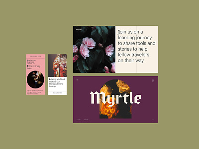 Myrtle web tiles branding color design icon layout logo study texture type typography ui web design