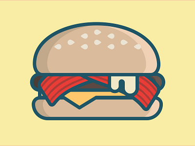 Burger 3.0 bacon cheeseburger hamburger illustration vector