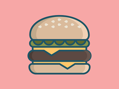 Burger 5.0 cheeseburger food hamburger illustration vector