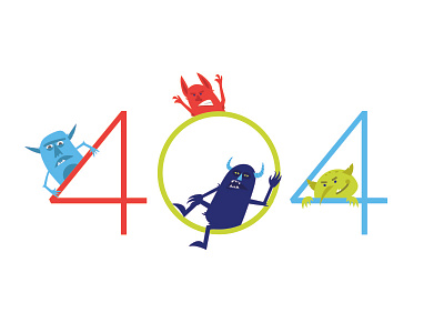 Ghazali 404 Page 404 404 page bright character design illustration monsters scary vector website