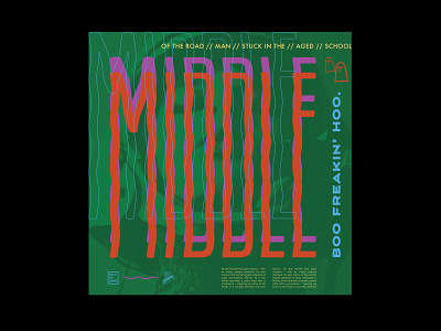 Middle art design hotdog illustration poster study type typography vector