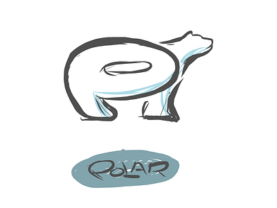 Polar animal bear concept polar sketch