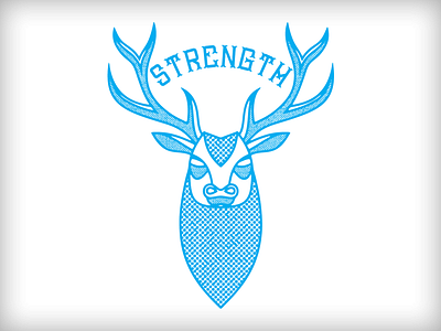 Buck Strength adobe animal art deer design illustration illustrator linear vector wip