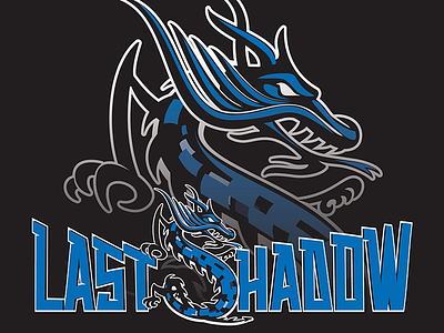 Last Shadow animal custom type dragon fishing hunting logo monogram sports vector