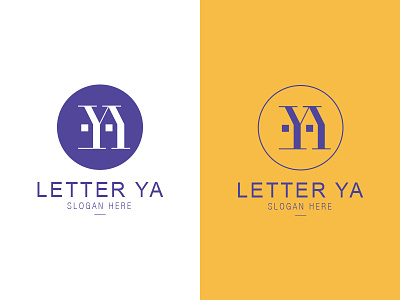 Letter YA brand clothes combination house letter logo mark
