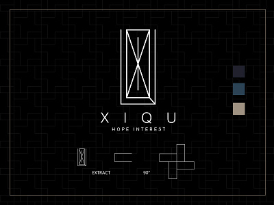 XIQU brand design hope icon interest logo mark printing