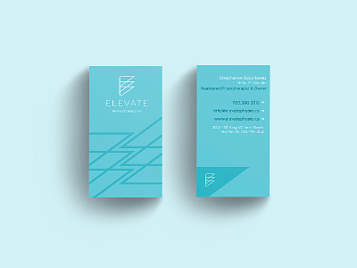 Elevate Business Cards branding business cards logo physiotherapy