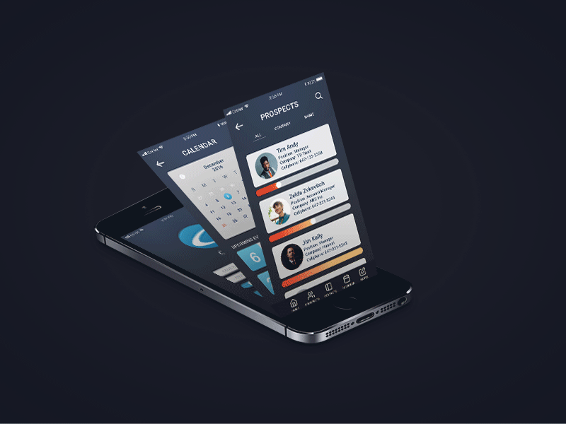 Mobile Prospect App by Liz Gat on Dribbble