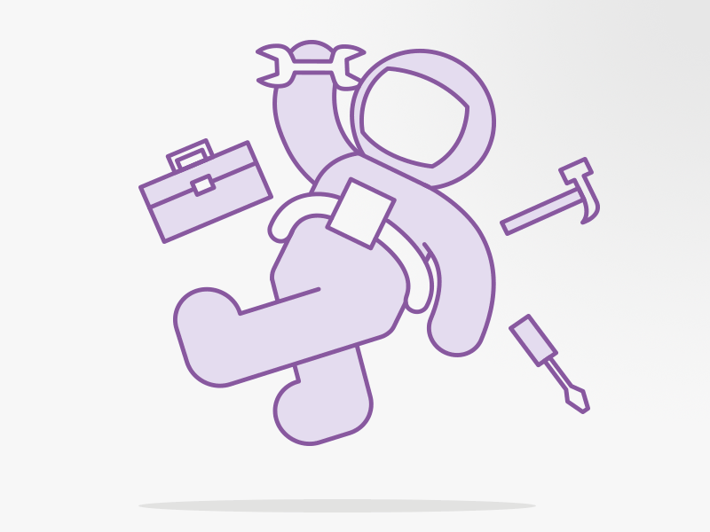 Floating Astronaut by Stephanie Moss for SEEK Design on Dribbble