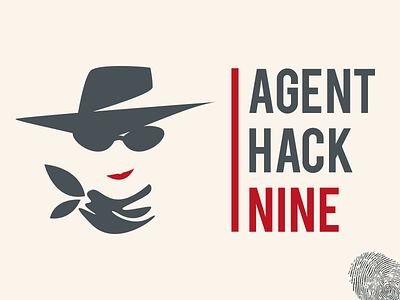 Hack 9 Logo branding hackathon logo secret agent seek