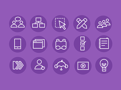Research Icon Set icons line research
