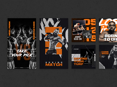 Boxing Instagram Pack creative design instagram instagram banner instagram post instagram stories instagram template poster art socialmedia vector