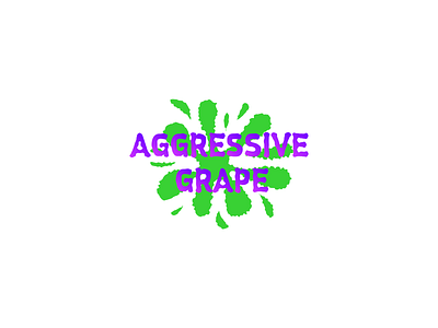 Aggressive grape aggression aggressive cafe design grape grapes logo