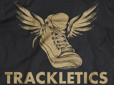 Trackletics athlete logo design logo design sketching tshirt design