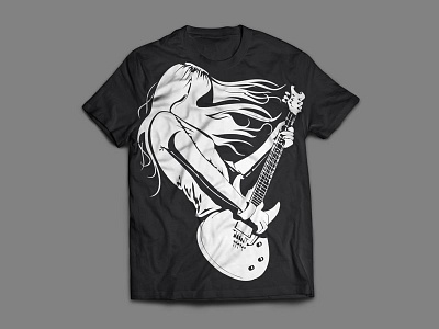Guitar dope minimal tshirt design