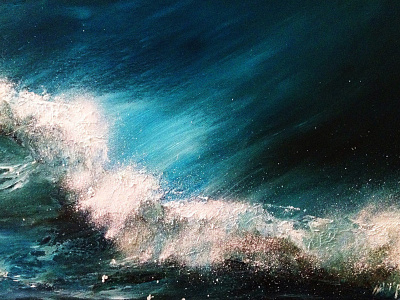 Ocean drawing oil painting water wave