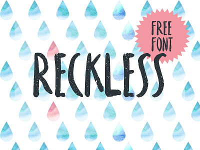 Reckless - Free Brush Font brush font free font script typeface