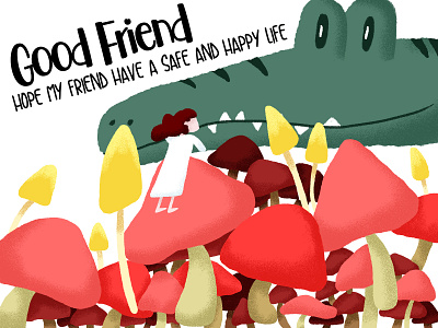 Happy time with friend design illustration