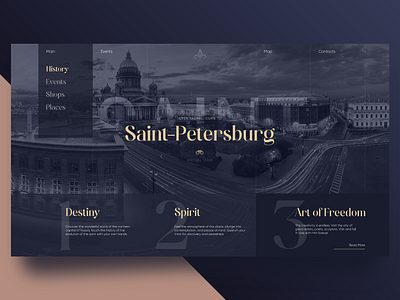 Saint Petersburg Events 30daychallenge dailyuichallenge design minimal typography ui ux web website