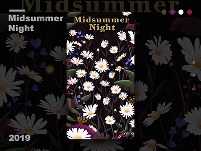 Midsummer Night design 向量 插图 设计