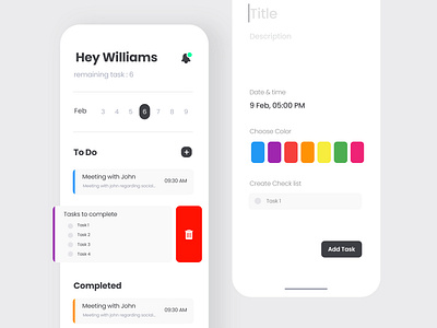 To-Do app design concept | Uplabs calendar challange dashboard notification task to do app to do list uiux user interface design