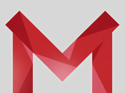 M idea initial letter logo m red signet