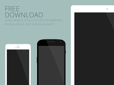 Flat mobile devices - free download device download eps flat free freebie galaxy nexus ipad iphone mobile vector