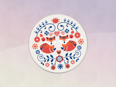 Hygge Coaster coaster design foxes hygge illustration pattern scandinavian