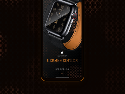 Apple Watch Hermès adobe xd landing page mobile design photoshop pixelmator