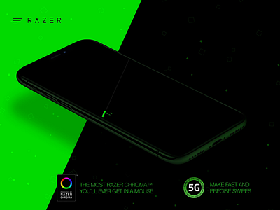 Razer Mamba Elite Concept adobe xd art direction concept design gamer landing page mouse photoshop razer tipography ui ux