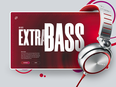 Sony Headphone Concept adobe xd art direction concept design inspiration landing page photoshop sony tipography ui ux webdesign